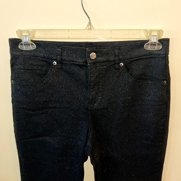 Express Black Glitter Jeans, Bootcut with Vented Hem, 8L - Picture 6 of 7